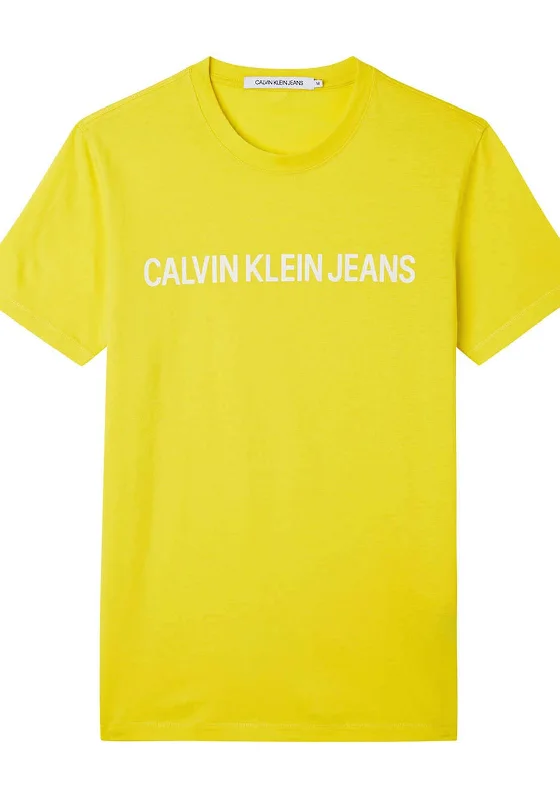 Calvin Klein Organic Logo T-Shirt, Bright Sunshine