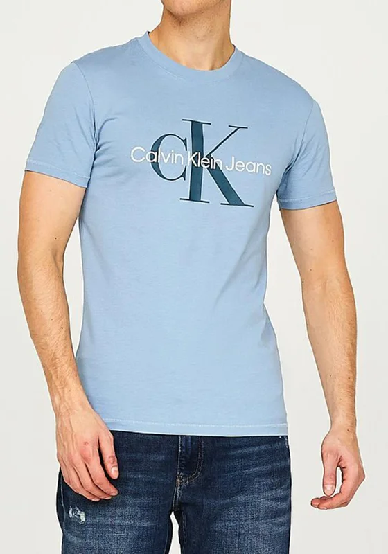 Calvin Klein Jeans Monogram T-Shirt, Iceland Blue