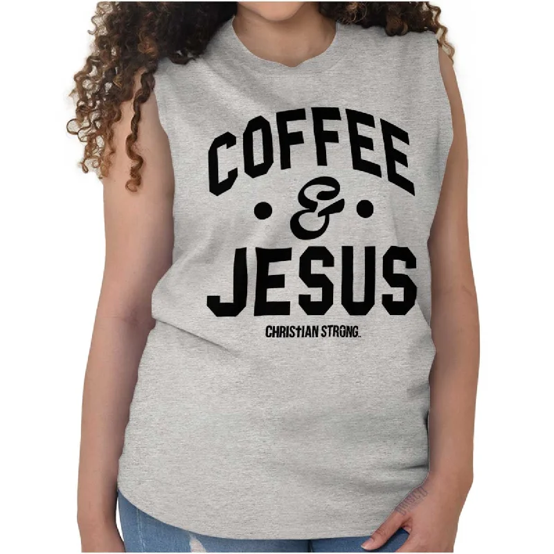 Coffee and Jesus Sleeveless T-Shirt