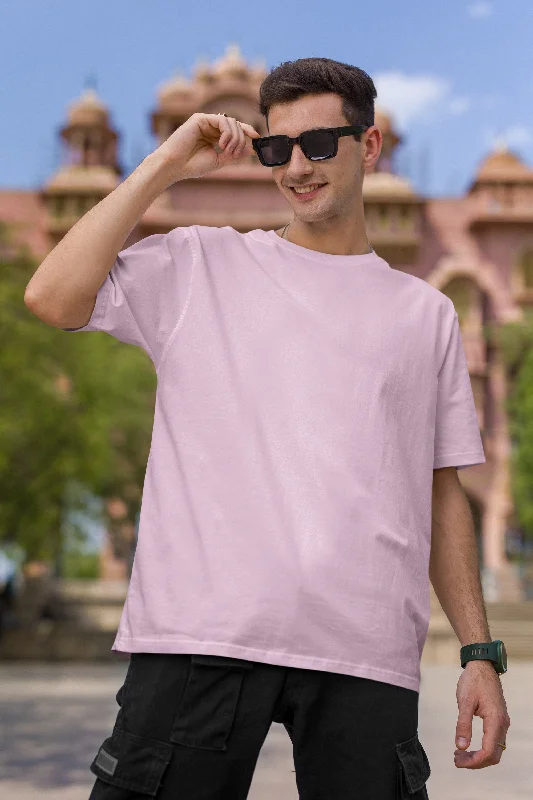 Basic Oversized T-shirt for Men: Baby Pink