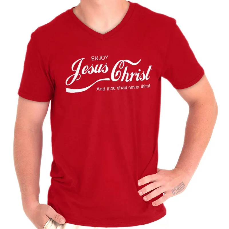 Enjoy Jesus Christ V-Neck T-Shirt