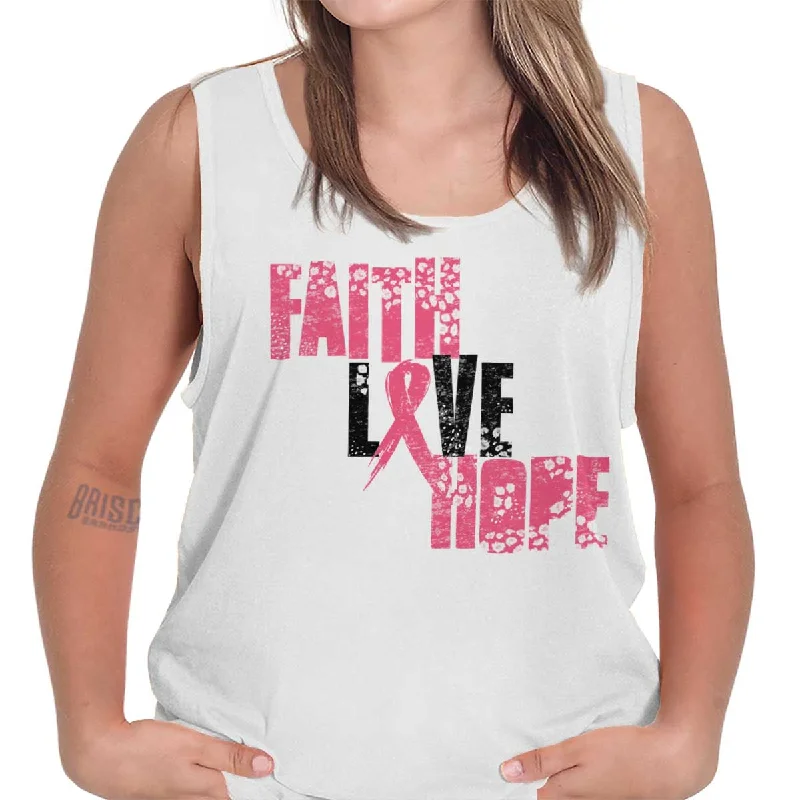 Pink Faith Love Hope Tank Top