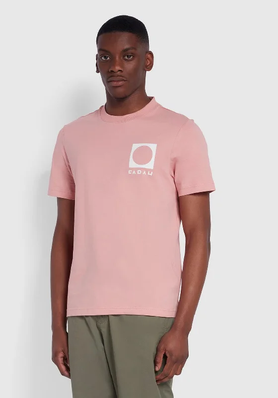 Farah Heads Organic Graphic T-Shirt, Pink Rose