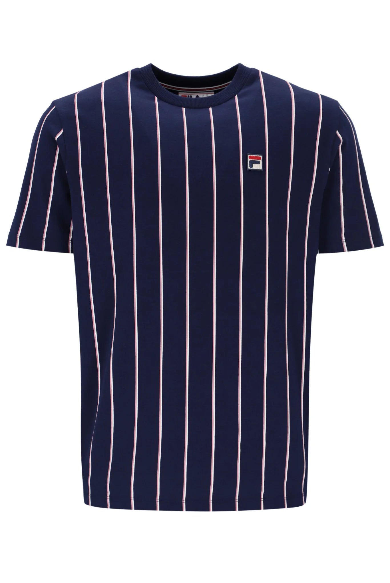 Fila Vintage Men's Lee Pin Stripped T Shirt Fila Navy