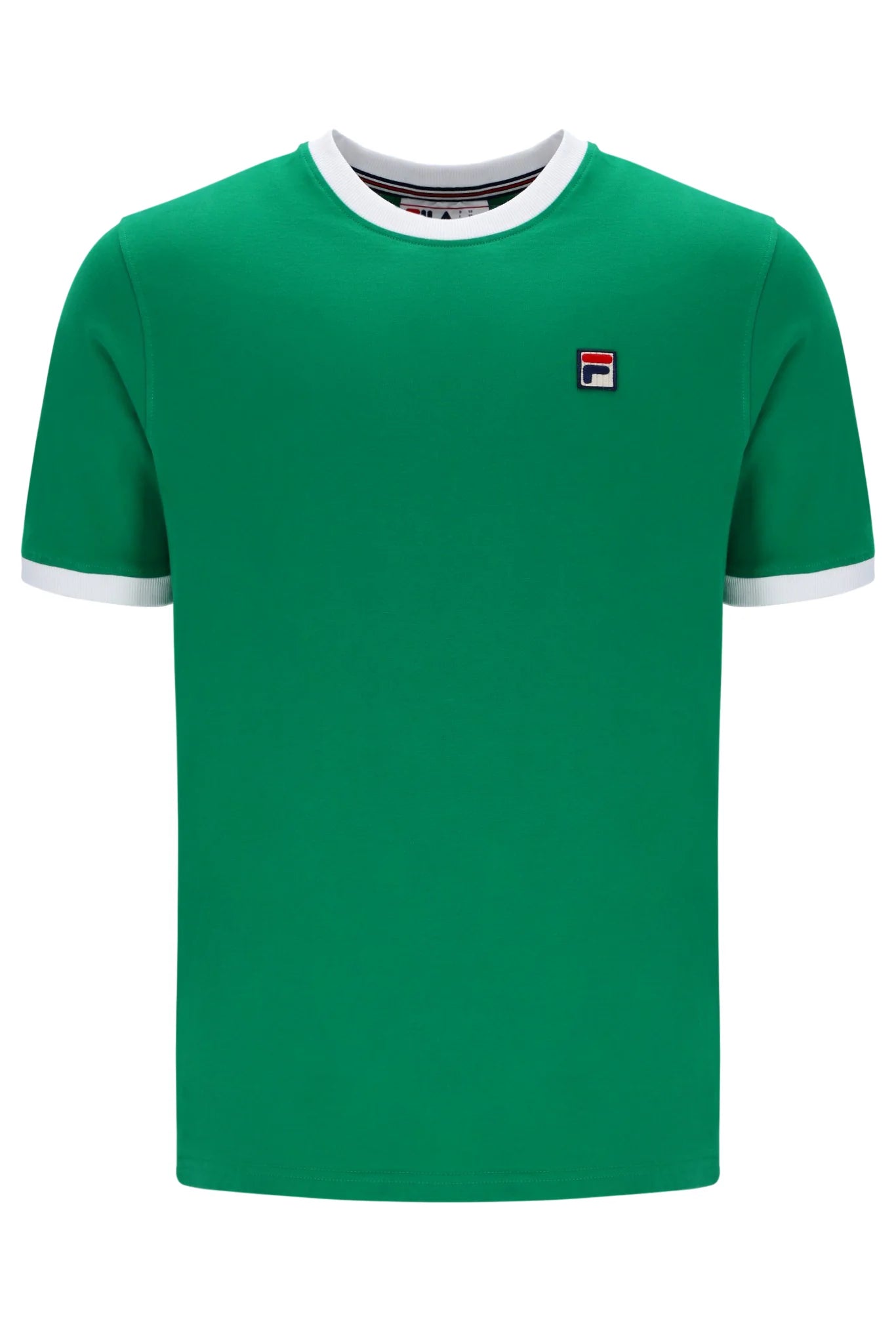 Fila Vintage Men's Marconi Essential Ringer T Shirt Jelly Bean Green