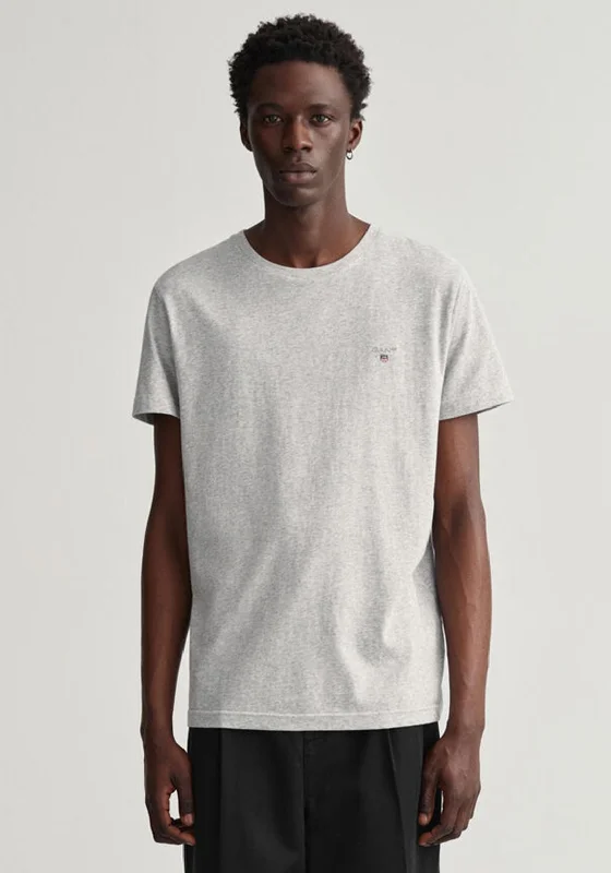 Gant Original Crew Neck T-Shirt, Light Grey