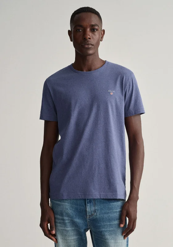 Gant Original Logo T-Shirt, Dark Jeansblue Melange