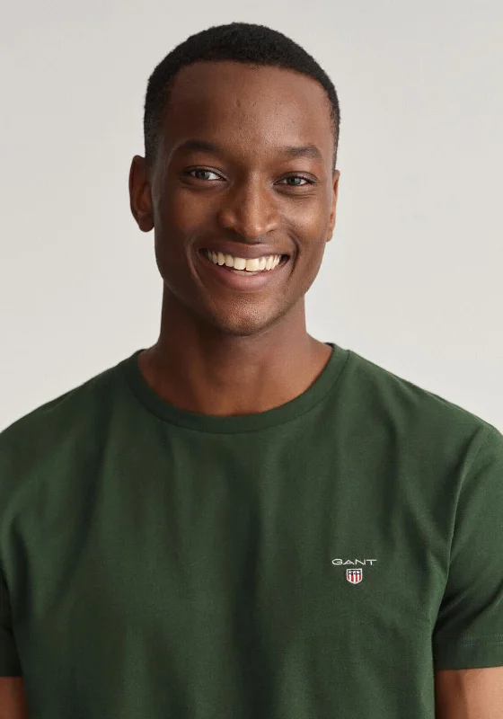 Gant Original Logo T-Shirt, Storm Green