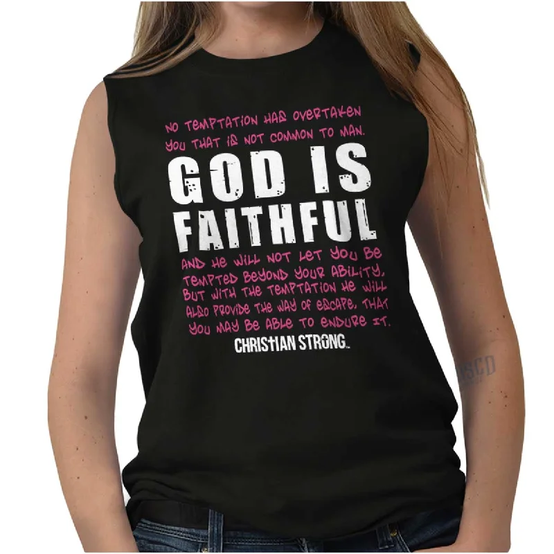 God is Faithful Sleeveless T-Shirt