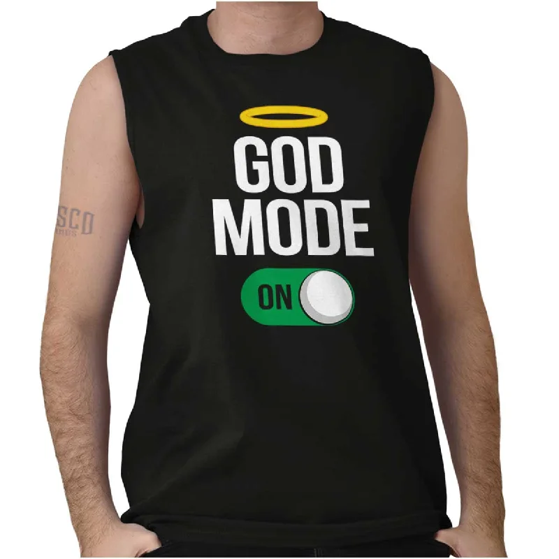 God Mode On Sleeveless T Shirt