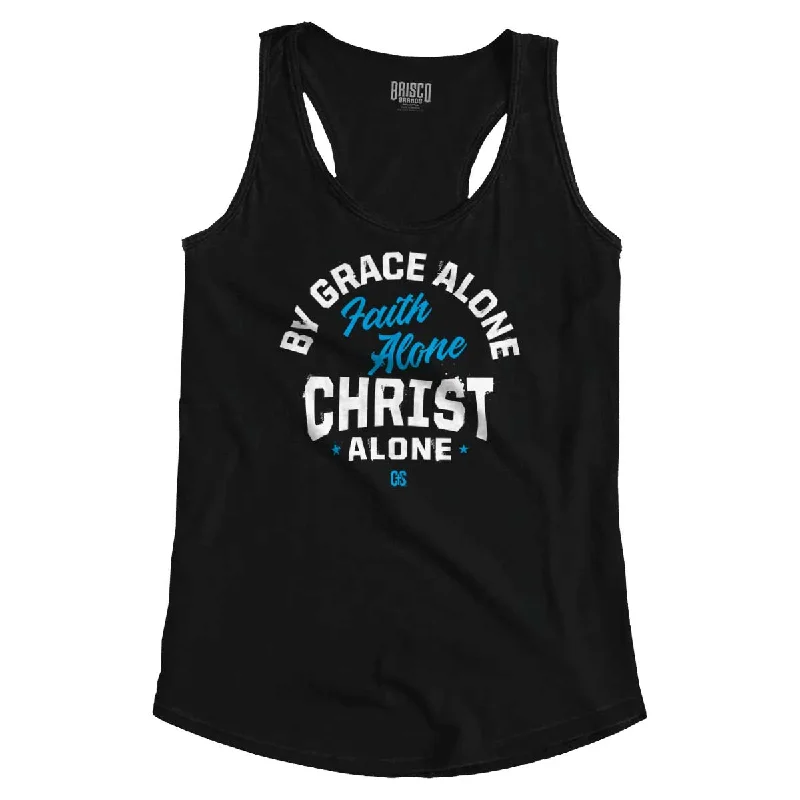 Grace Faith Christ Alone Racerback