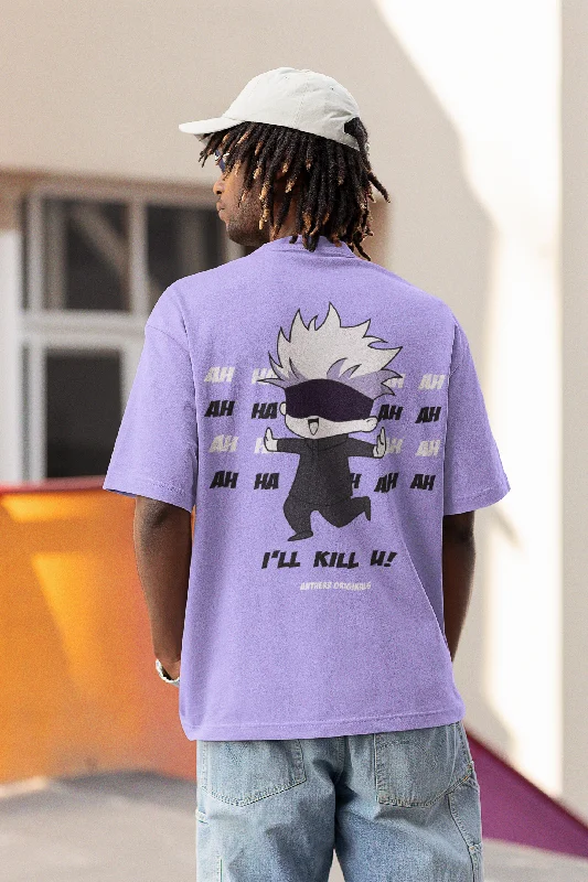 I'll Kill You: Chibi Jujutsu Kaisen: Anime- Oversized T-Shirts