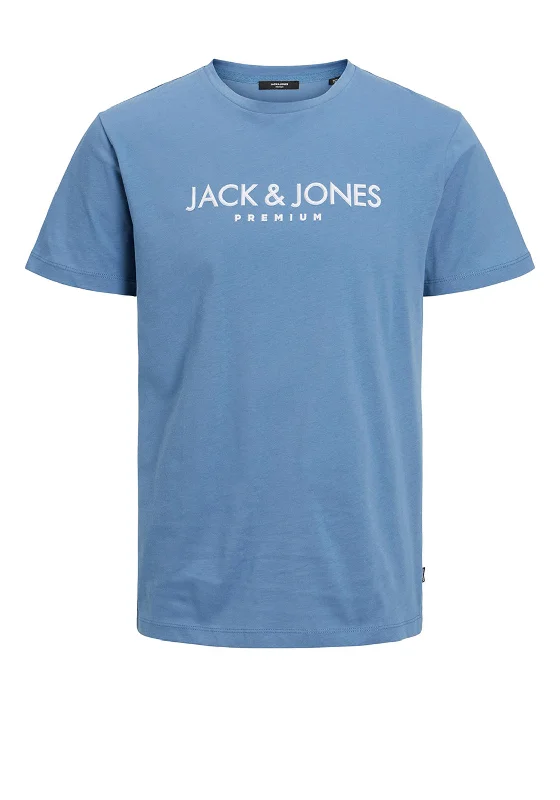 Jack & Jones Jake Logo T-Shirt, Blue Horizon