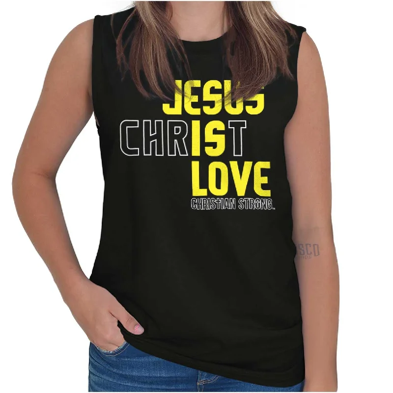 Jesus Christ Love Sleeveless T-Shirt