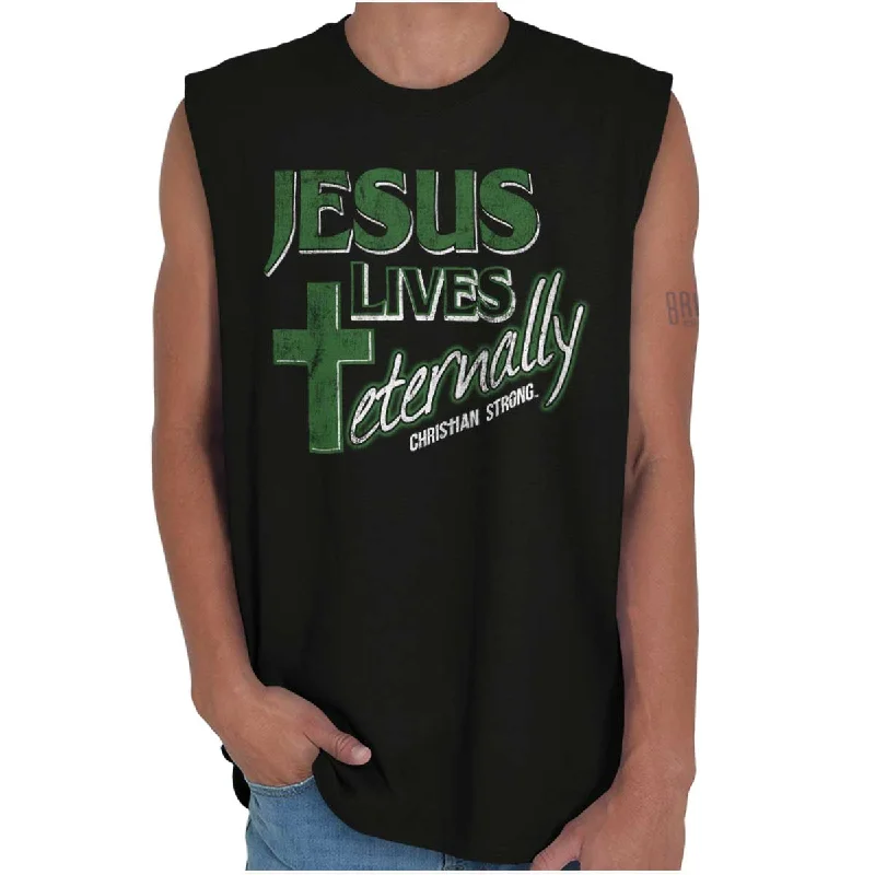 Jesus Lives Eternally Sleeveless T-Shirt