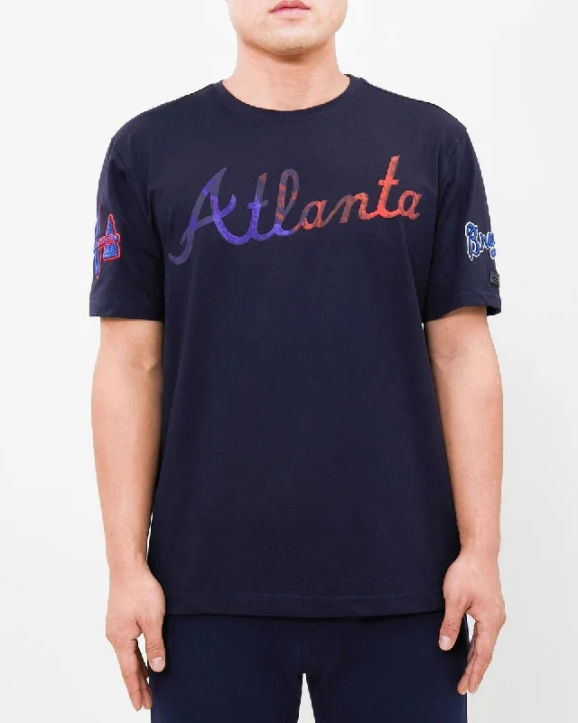 MLB ATLANTA BRAVES DIP DYE PRO TEAM MEN'S TOP (MIDNIGHT NAVY)