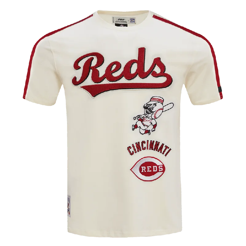 MLB CINCINNATI REDS RETRO CLASSIC MEN'S STRIPED TOP (EGGSHELL/ RED)