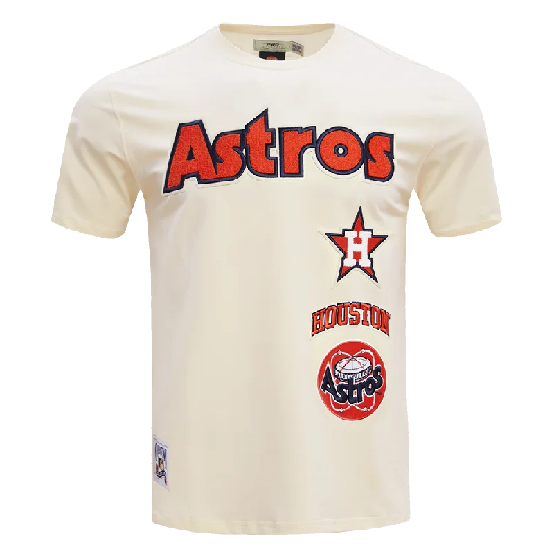 MLB HOUSTON ASTROS RETRO CLASSIC MEN'S STRIPED TOP (EGGSHELL/ MIDNIGHT NAVY)