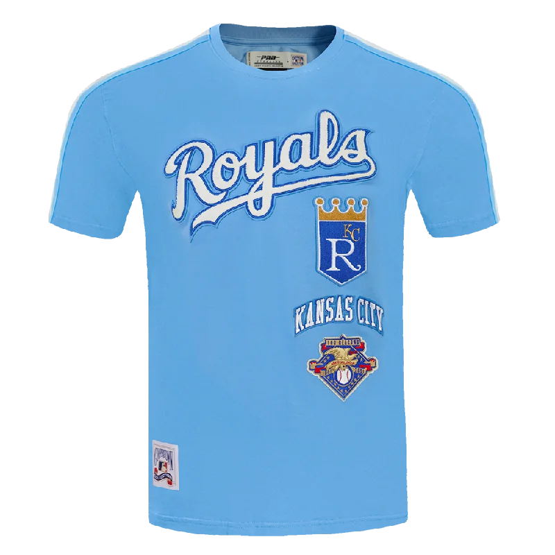 MLB KANSAS CITY ROYALS RETRO CLASSIC MEN'S STRIPED TOP (UNIVERSITY BLUE)