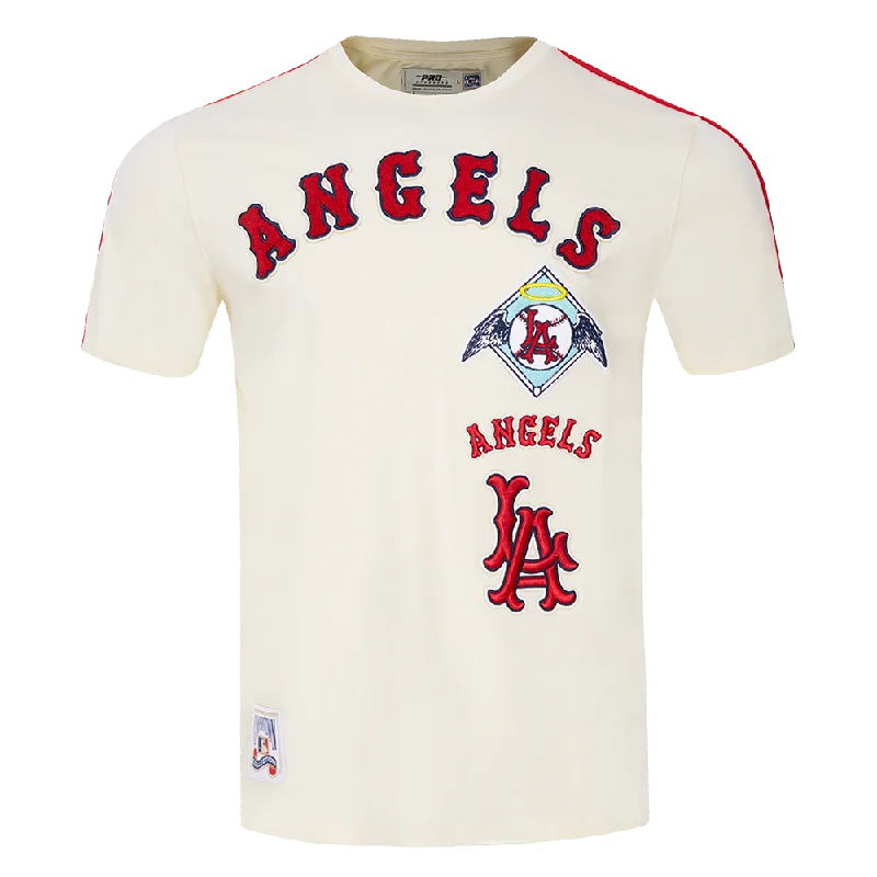 MLB LOS ANGELES ANGELS RETRO CLASSIC MEN'S STRIPED TOP (EGGSHELL/ RED)