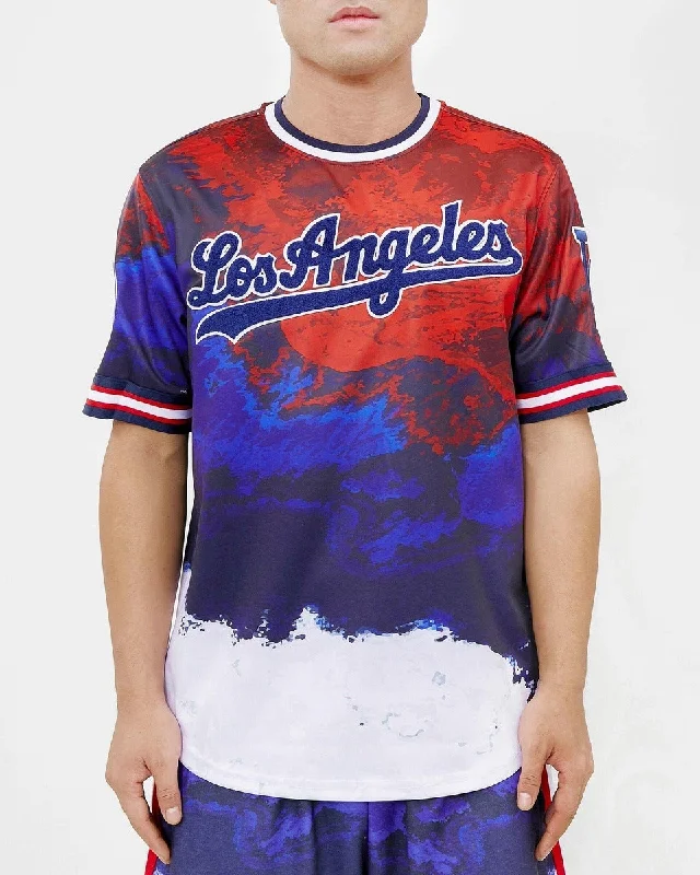 MLB LOS ANGELES DODGERS PRO TEAM DIP DYE MEN'S TAPING TOP (RED/WHITE/BLUE)