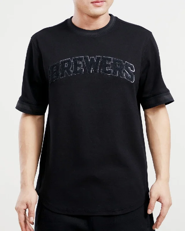 MLB MILWAUKEE BREWERS TRIPLE BLACK MEN'S TOP (TRIPLE BLACK)