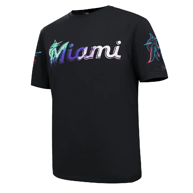 MLB MIAMI MARLINS DIP DYE PRO TEAM MEN'S TOP (BLACK)