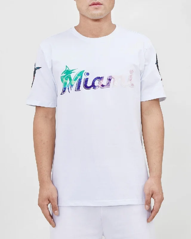 MLB MIAMI MARLINS DIP DYE PRO TEAM MEN'S TOP (WHITE)