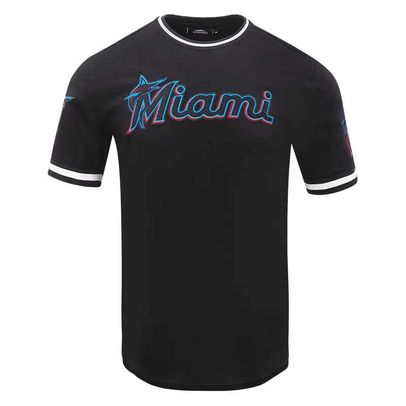 MLB MIAMI MARLINS CLASSIC CHENILLE MEN'S TOP (BLACK)