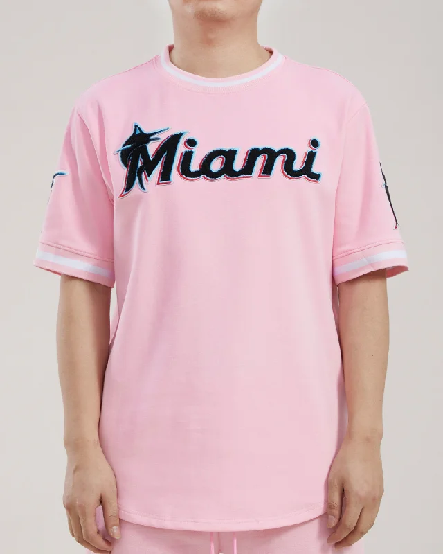 MLB MIAMI MARLINS CLASSIC CHENILLE MEN'S TOP (PINK)