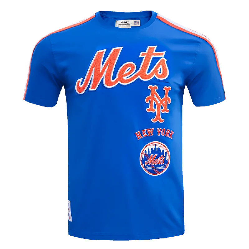 MLB NEW YORK METS RETRO CLASSIC MEN'S STRIPED TOP (ROYAL BLUE/ORANGE)