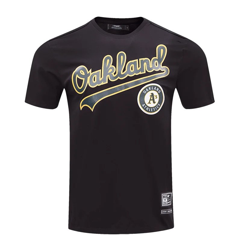 MLB OAKLAND ATHLETICS LOGO PRO TEAM MEN'S TAPING TOP (BLACK)