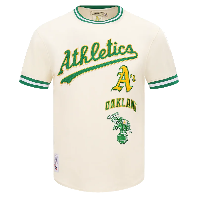 MLB OAKLAND ATHLETICS RETRO CLASSIC MEN'S TOP (EGGSHELL/ KELLY GREEN)