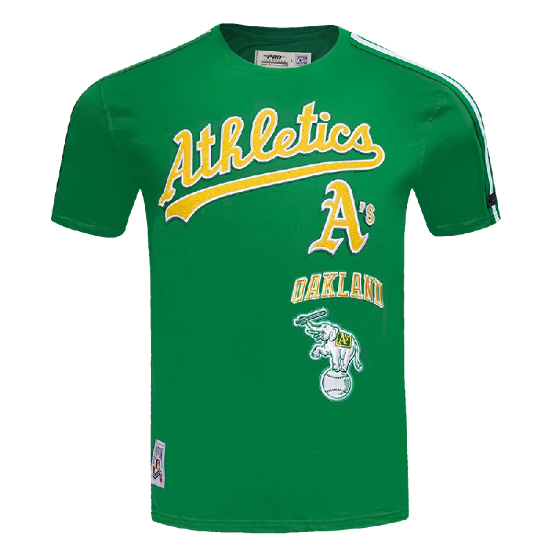 MLB OAKLAND ATHLETICS RETRO CLASSIC MEN'S STRIPED TOP (KELLY GREEN)