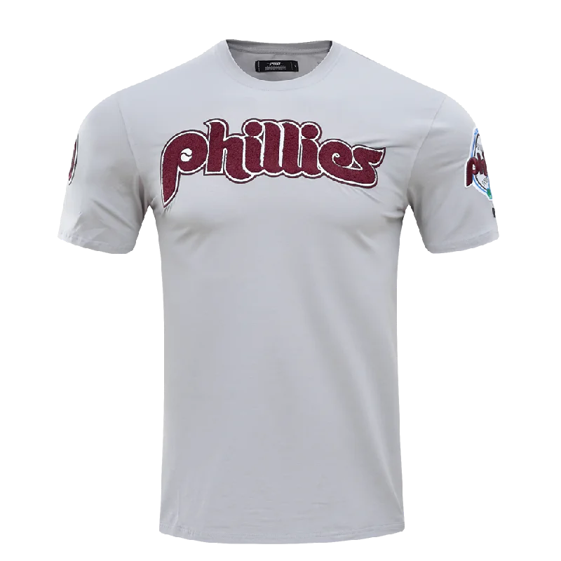 MLB PHILADELPHIA PHILLIES CLASSIC CHENILLE MEN'S TOP (GRAY)