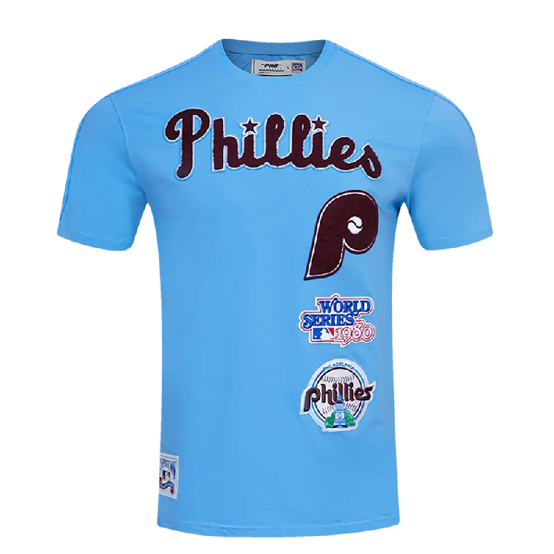 MLB PHILADELPHIA PHILLIES RETRO CLASSIC MEN'S STRIPED TOP (UNIVERSITY BLUE)