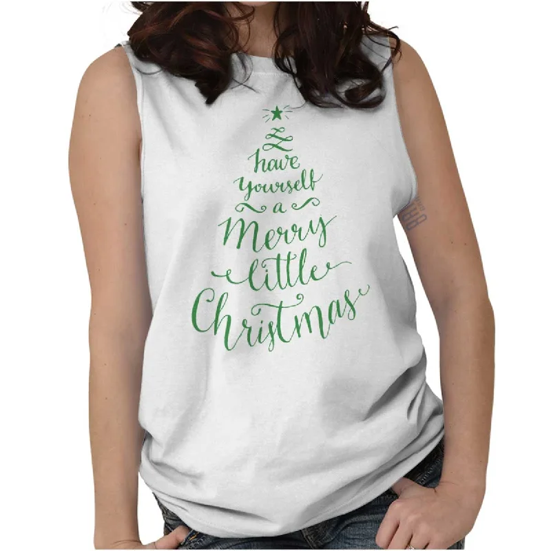 Merry Little Christmas Sleeveless T-Shirt