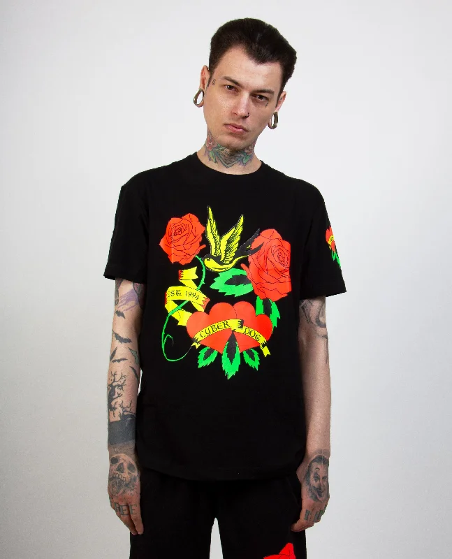 OVERSIZE TATTOO ROSE T-SHIRT