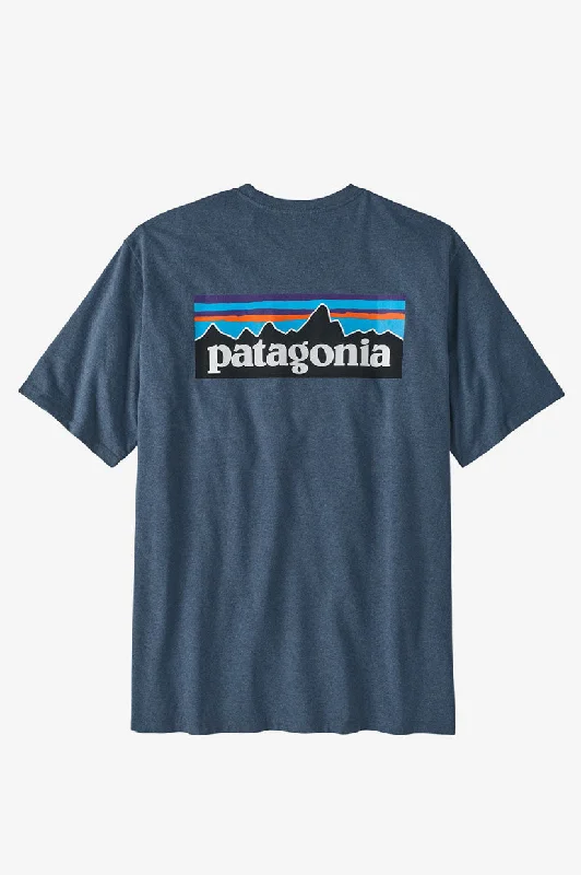 Patagonia P-6 Logo Responsibili Tee - Utility Blue