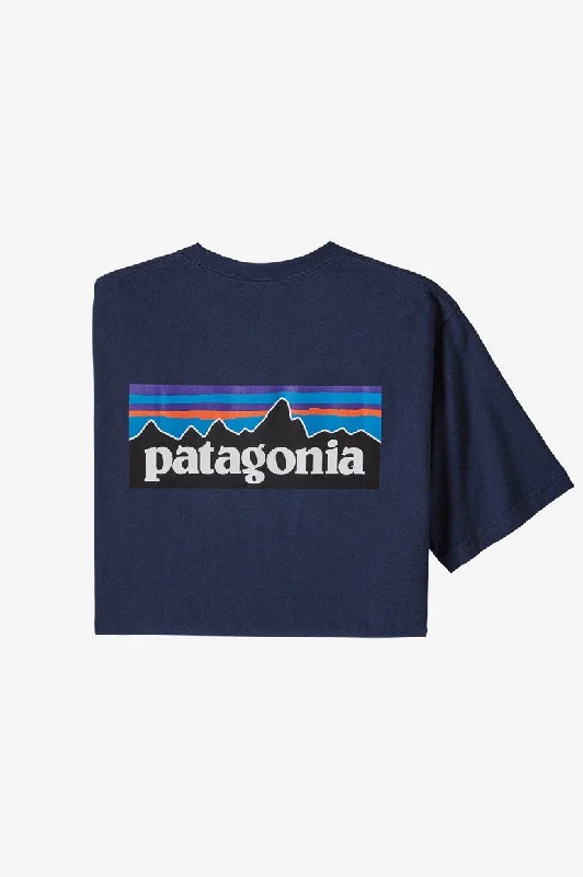 Patagonia P-6 Logo Responsibility Tee - Classic Navy