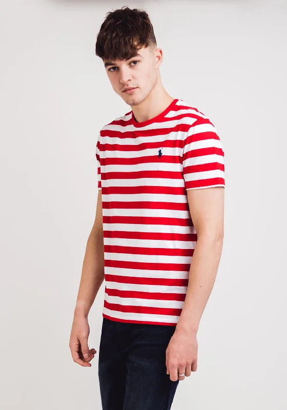 Ralph Lauren Slim Fit Striped T-Shirt, Red Multi