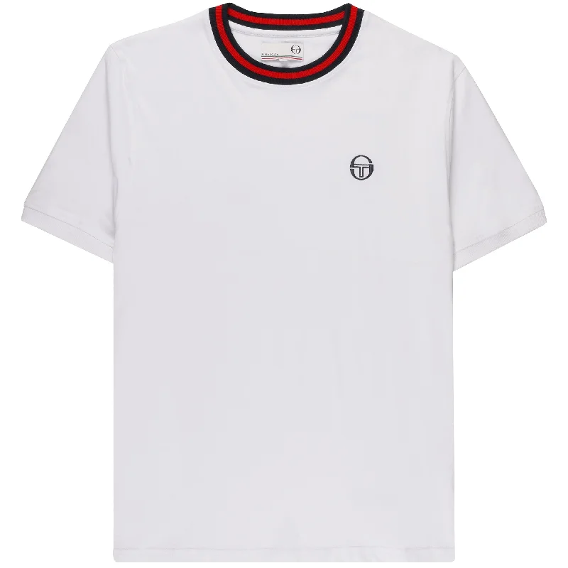 Sergio Tacchini Men's SS Rainer Ringer T Shirt White