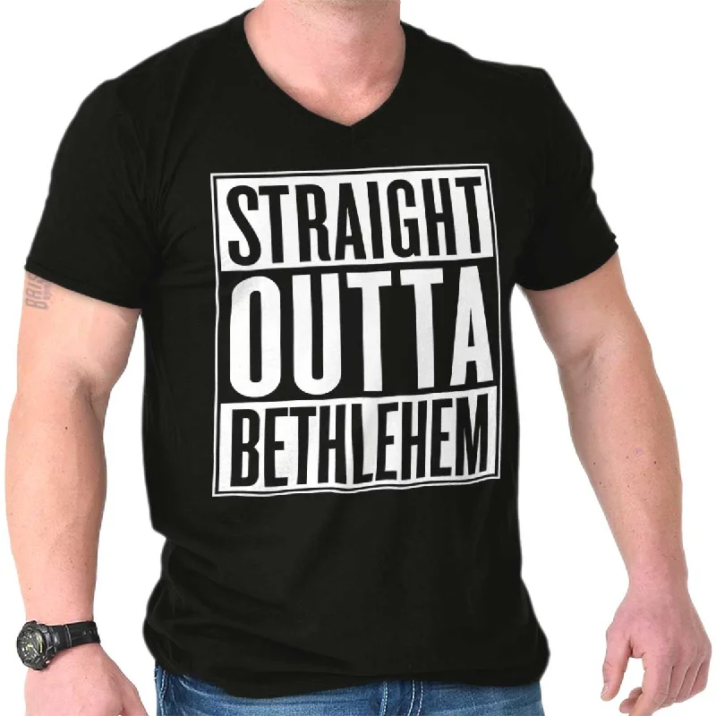 Straight Outta Bethlehem V-Neck T-Shirt