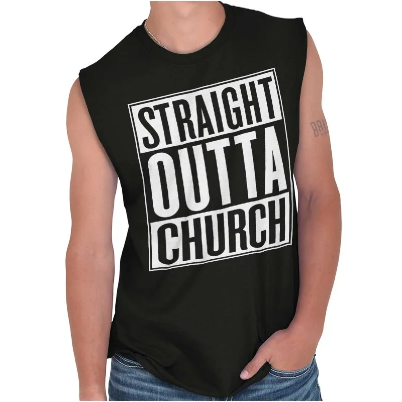 Straight Outta Church Sleeveless T-Shirt