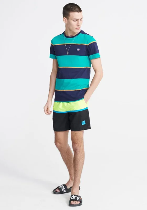 Superdry Collective Stripe T-Shirt, Lapis