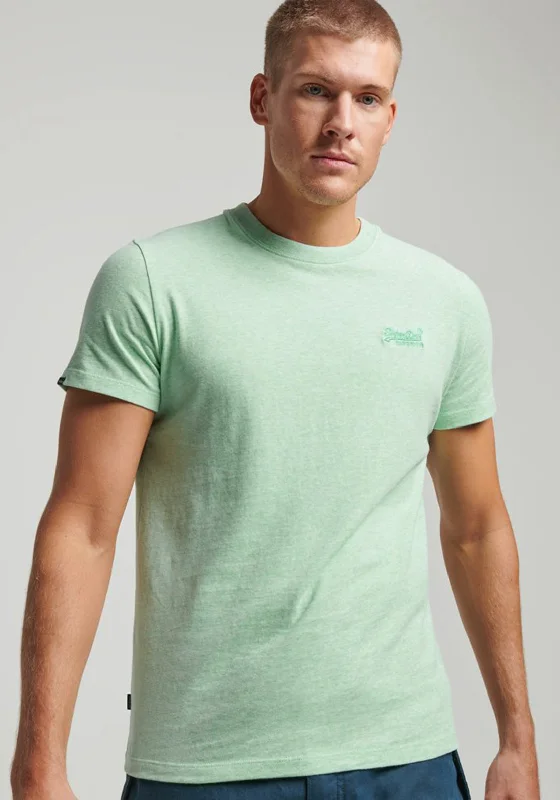 Superdry Vintage Logo Embroidered T-Shirt, Spearmint Marl