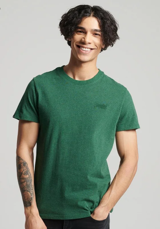 Superdry Vintage Logo Embroidered T-Shirt, Heritage Pine Green