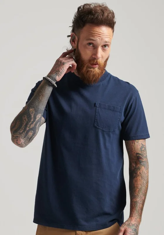 Superdry Vintage Workwear Pocket T-Shirt, Nautical Navy