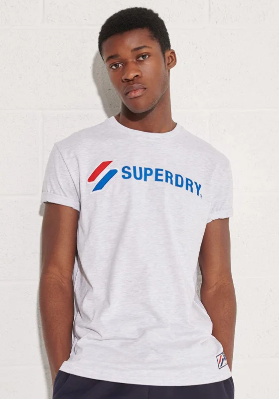 Superdry Sportstyle Applique T-Shirt, Ice Marl