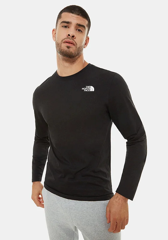 The North Face Mens Redbox Long Sleeve T-Shirt, TNF Black